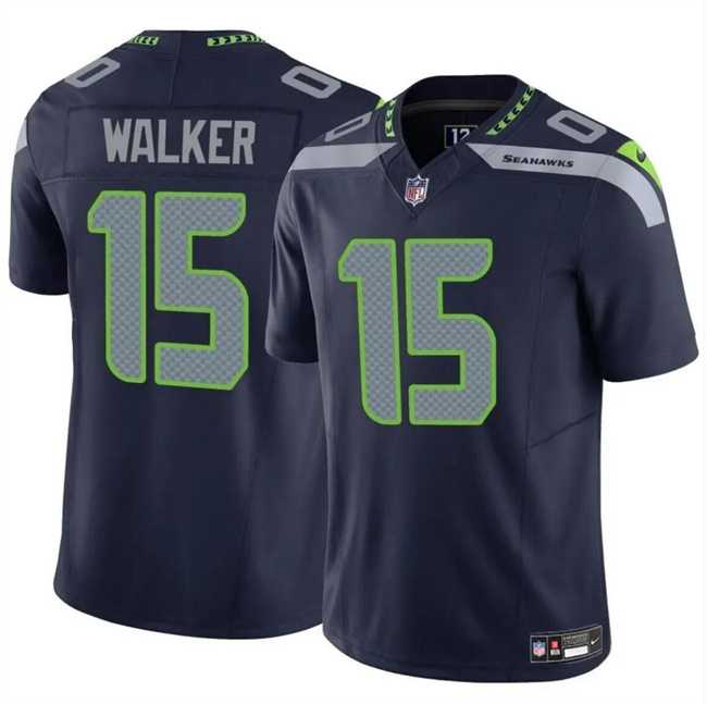 Men & Women & Youth Seattle Seahawks #15 P.J. Walker Navy 2024 F.U.S.E Vapor Limited Football Stitched Jersey->seattle seahawks->NFL Jersey